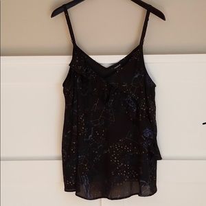 Torrid astronomical spaghetti strap ruffle top